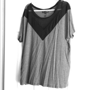 Mesh detail knit top